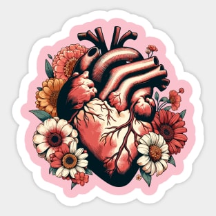 Heart with flowers Sticker